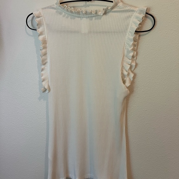 H&M Ruffled White Tank - Picture 5 of 8
